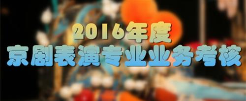 操按摩美女美穴冒白浆国家京剧院2016年度京剧表演专业业务考...